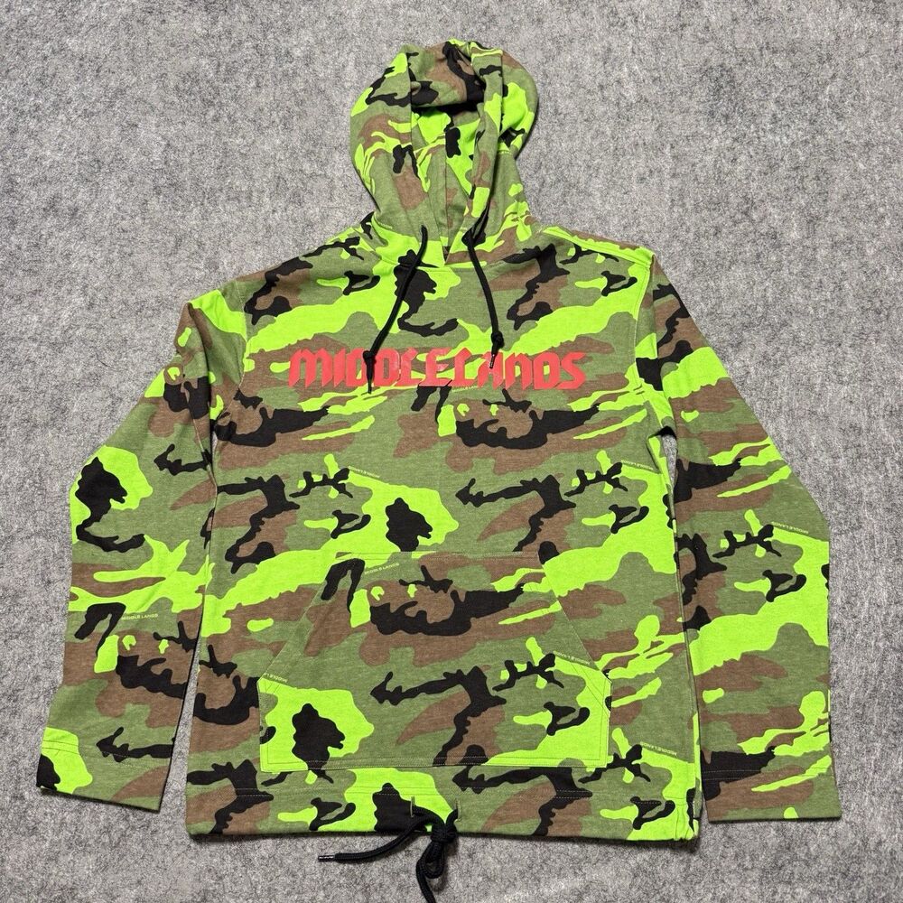 NWOT Insomniac Events Middlelands 2017 Music Festival Neon Camo Hoodie Small